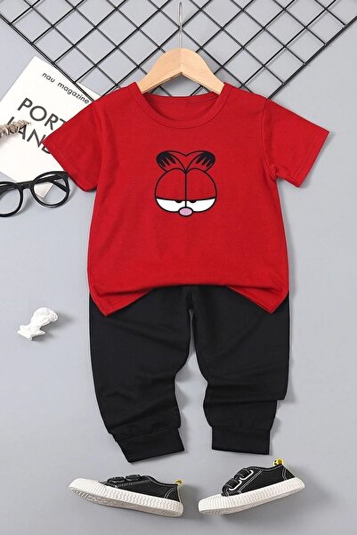 uyguntarz Kids Garfield Bottom - Top Tracksuit Set