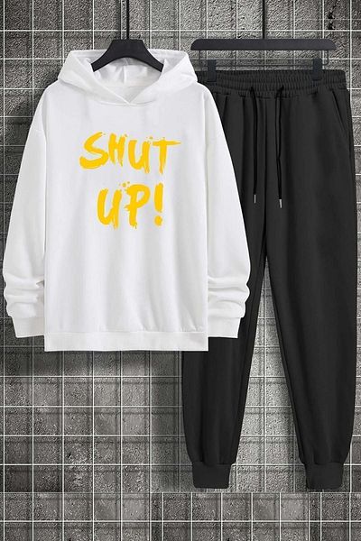uyguntarz Σετ φόρμας στάμπας Unisex Shut Up