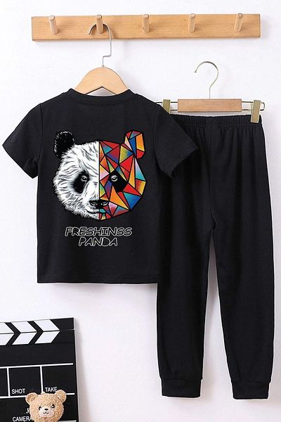 uyguntarz Kids Panda Bottom - Σετ φόρμας τοπ