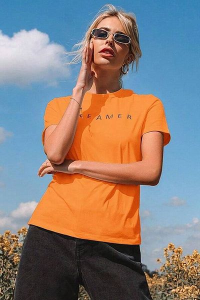 uyguntarz Übergroßes Unisex-T-Shirt mit „Dreamer“-Aufdruck