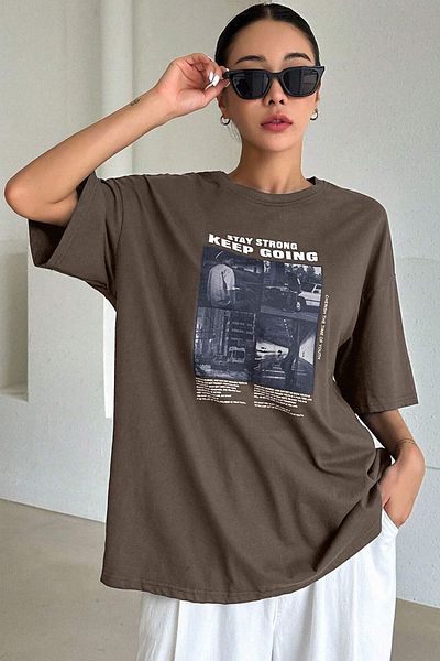 uyguntarz Μπλουζάκι Unisex με τυπωμένο σχέδιο KeepGoing