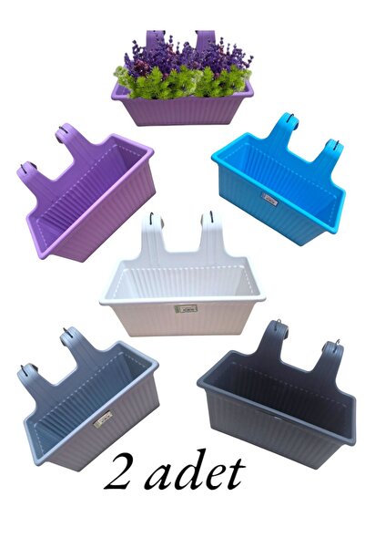 Home Saksı çift askılı renkli 6 litre