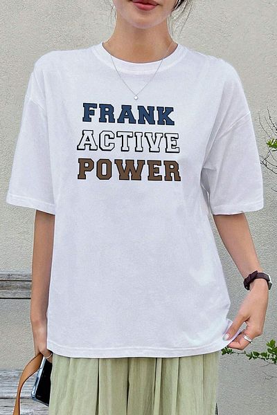uyguntarz Μπλουζάκι Unisex Frank Active Power Printed Oversize