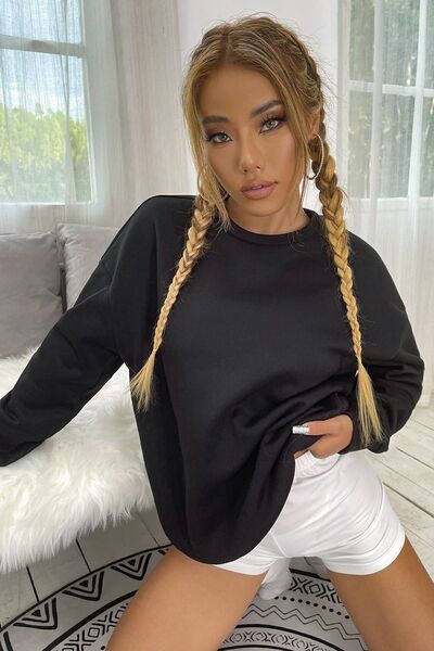 uyguntarz Unisex Compass Back Printed Crew Neck Sweatshirt