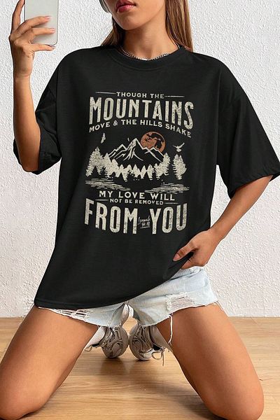 uyguntarz Μπλουζάκι Unisex Mountains Printed Design