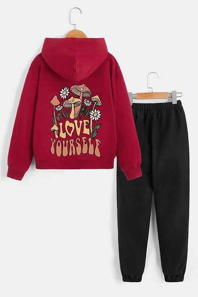 uyguntarz Children's Mushroom Printed Tracksuit Set