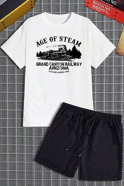 uyguntarz Unisex-Shorts-Set mit Age of Steam-Print