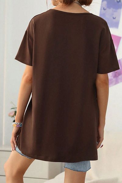 uyguntarz Męski T-shirt oversize z nadrukiem w Nowym Jorku