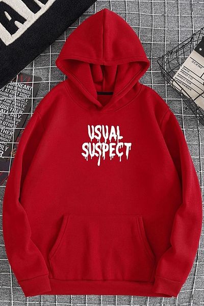uyguntarz Унисекс суичър с щампи Suspect