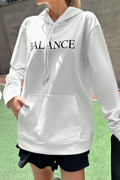 uyguntarz Φούτερ Unisex Oversize Balance με στάμπα