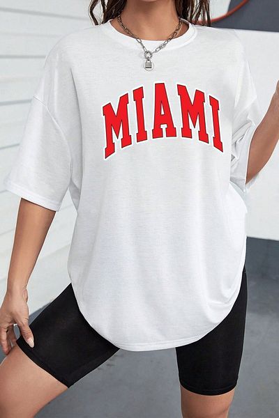 uyguntarz Unisex-T-Shirt mit Miami-Aufdruck