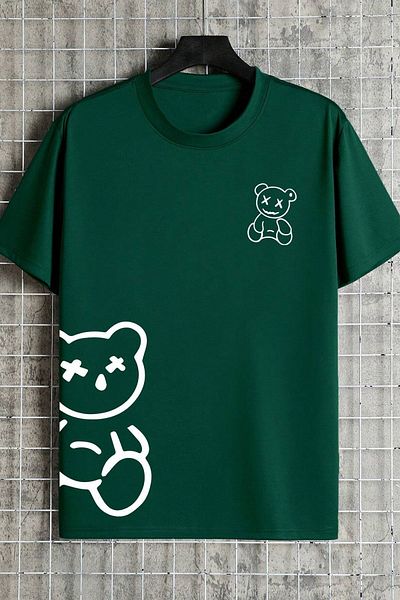 uyguntarz Unisex T-Shirt mit Aufdruck „Draw Bear“