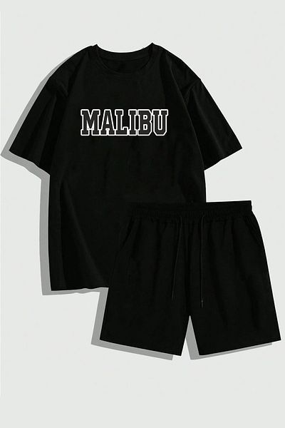 uyguntarz Unisex Malibu Printed Shorts Set