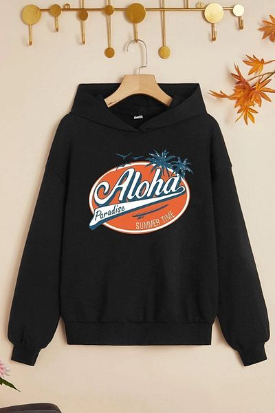 uyguntarz Детски суичър с щампа Aloha