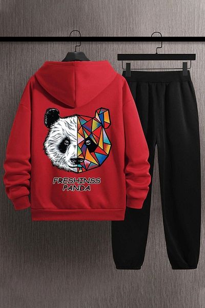 uyguntarz Unisex-Panda-Trainingsanzug-Set