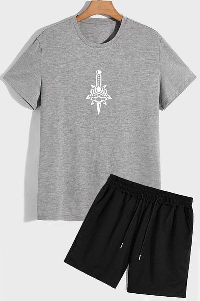 trendypassion Anime-Shorts-T-Shirt-Trainingsanzug-Set