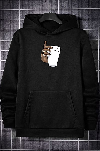 uyguntarz Унисекс суичър с щампа Tupac Coffee