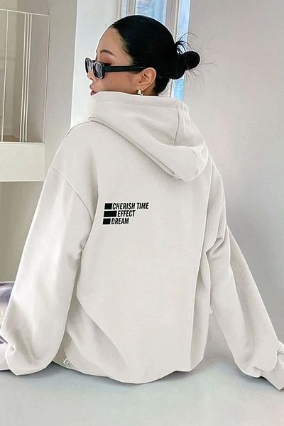 uyguntarz Unisex φούτερ με στάμπα Cherish Time