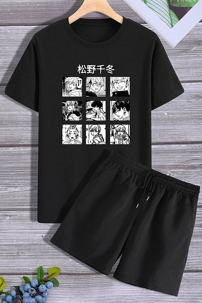trendypassion Σετ αθλητικής φόρμας Anime Shorts T-shirt