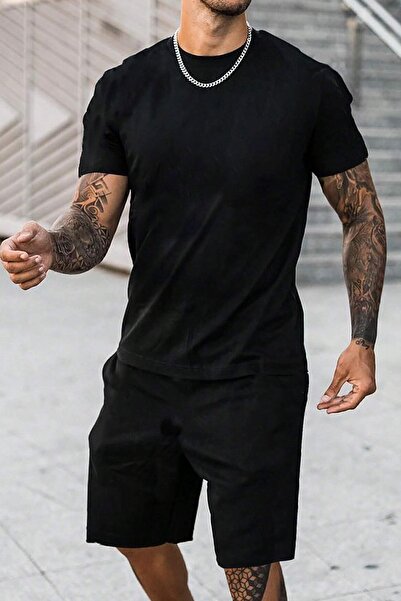 uyguntarz Unisex Cotton Combed Shorts Set