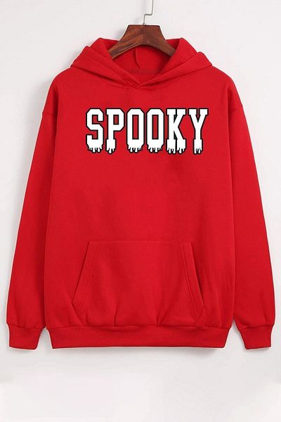 uyguntarz Unisex Spooky Printed Sweatshirt