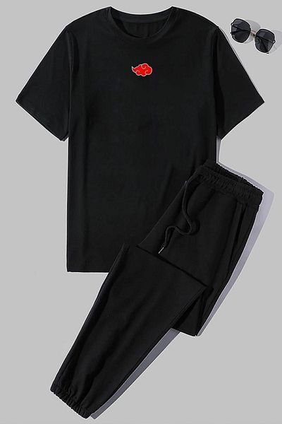 uyguntarz Σετ γυμναστικής 2 τεμαχίων Unisex Ninja Akatsuki με στάμπα