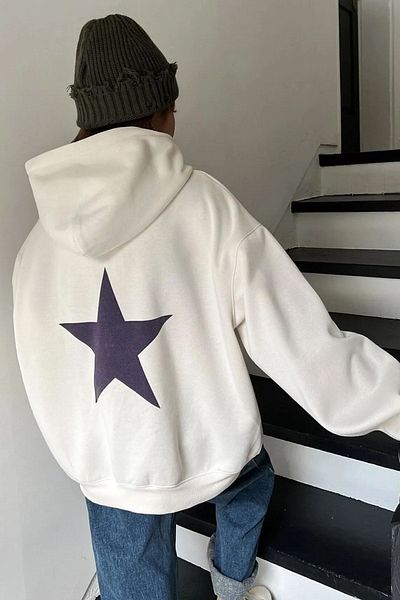 uyguntarz Unisex φούτερ με στάμπα με αστέρι