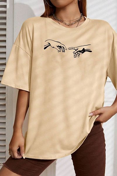 uyguntarz Unisex μπλουζάκι με στάμπα Michelangelo