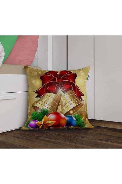 Sakallı Husă de pernă cu model de Anul Nou imprimată digital 3D