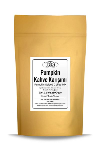 TOS The Organic Spices Pumpkin Spiced Coffee Mix - 100 Gr, 1St Quality, Coffee Color