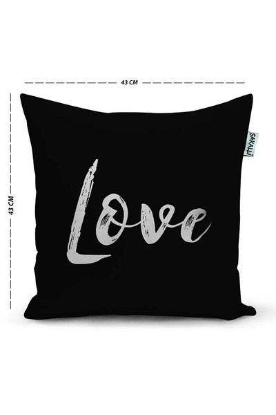 Sakallı Husă de pernă imprimată 3D Home Love Written