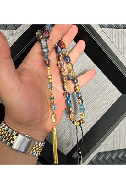 Tesbih-i Hazır Tesbihçilik Çift Sertifikalı ALTIN PARÇACIKLI ALTIN TESBİH ÖZE...