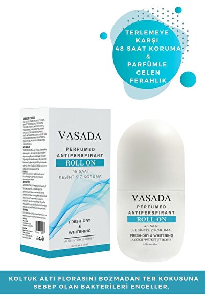 Vasada Ter Kokusu Önleyici Beyazlatıcı Alüminyum Içermeyen Unisex Roll-on 50 ml