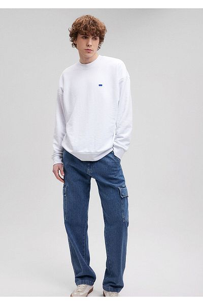 Mavi Φούτερ Crew Neck White Basic 0S10084-620