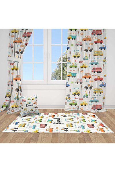 Bebemotto Renkli Arabalar, Beyaz, Turuncu, Sarı, Ithal Kumaş, Çocuk Ve Bebek ...