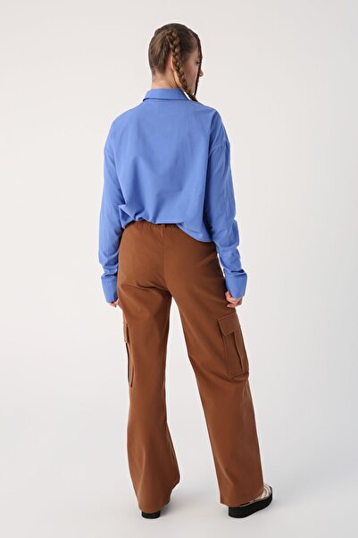ALLDAY Soil Cotton Cargo Pocket Wide Leg Trousers