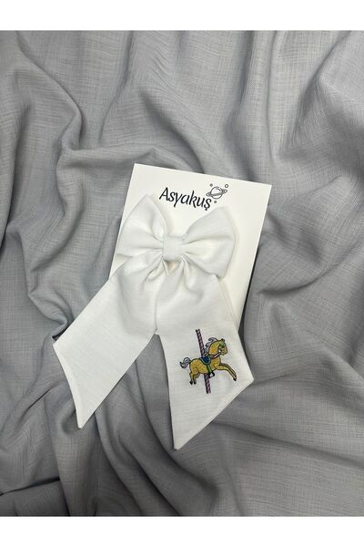 asyakuş Amusement Park Themed Carousel Embroidered Tailed Bow Automatic Buckle