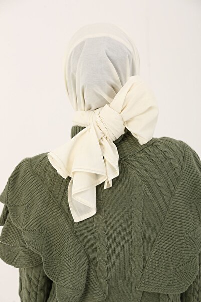 ALLDAY Schal aus cremefarbener Baumwollmischung