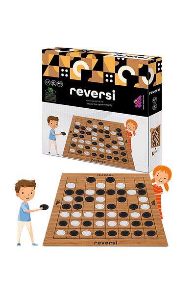 Zetzeka Age 5+ REVERSİ Wooden Intelligence and Mind Game - 2 Players
