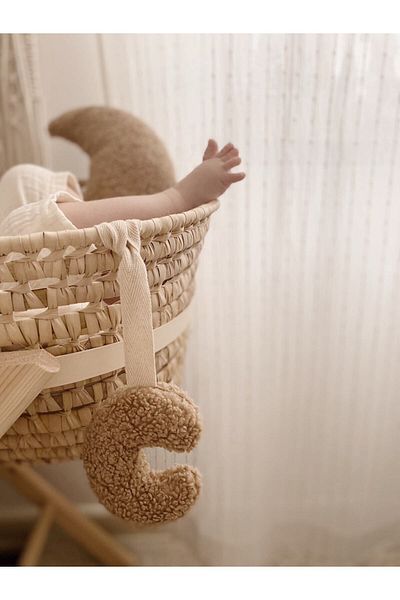 bohemoon Teddy Moon Pacifier Strap Brown