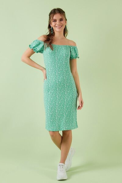 Lela Floral Carmen Collar Mini Dress Women's Dress 5863700