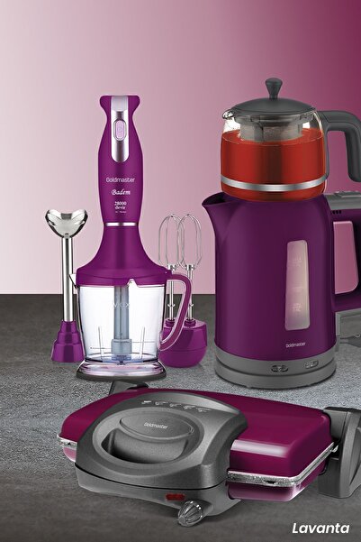 GOLDMASTER Lavanta Mor Elektrikli Mutfak Çeyiz Seti 3 Lü Evlilik Paketi