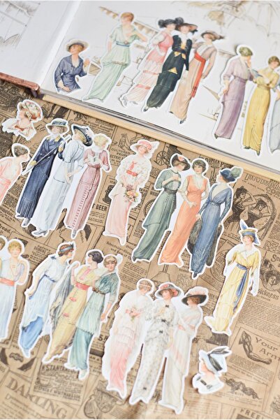 sticker Ladies' Life Vintage Sticker Seti/ Scrapbook & Journal