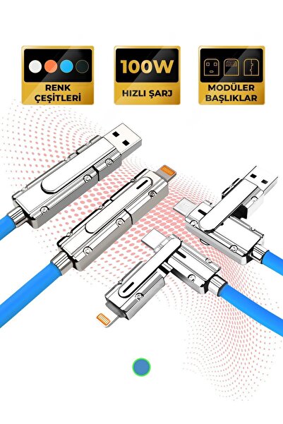 Case Usb/typec - Typec/lıghtnıng Modüler Şarj Kablosu / Şarj Aleti / Data Akt...