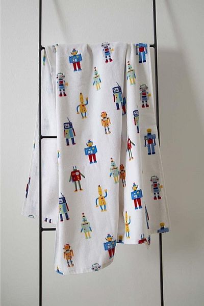 İrya Robotic Velvet Towel Printed 70x140