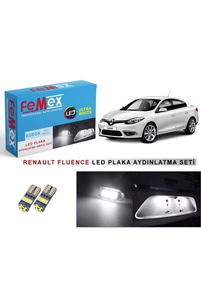 FEMEX Renault Fluence LED Plaka Aydınlatma Ampul Seti FEMEX Parlak Beyaz