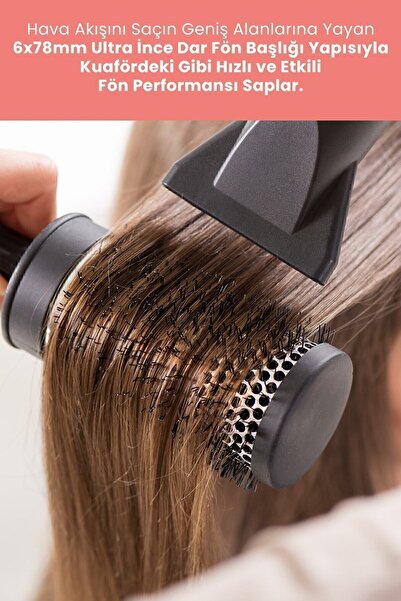 GOLDMASTER Helen Profesyonel Turbo Ultra Ince Kuaför Fön Makinesi Ve Difüzör Başlıklı Saç Kurutma Fön Makinesi