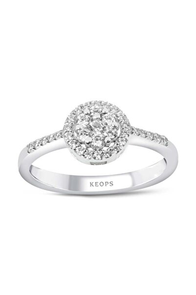 Keops Pırlanta 1 Karat Görünümlü Coronet Yüzük