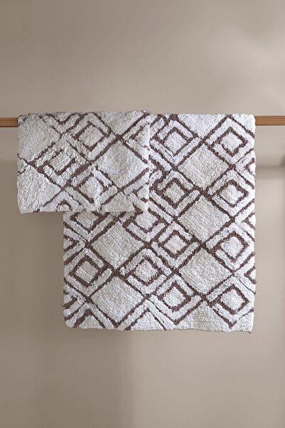 İrya Covoraș de baie Cava 100% bumbac 2 buc maro 40x60 60x90