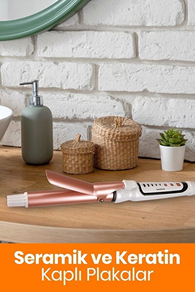 GoldStar St7107 Tourmaline Ceramic Plate Hair Styling Tongs